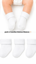 MEDIAS BÁSICAS BEBÉ PACK X3