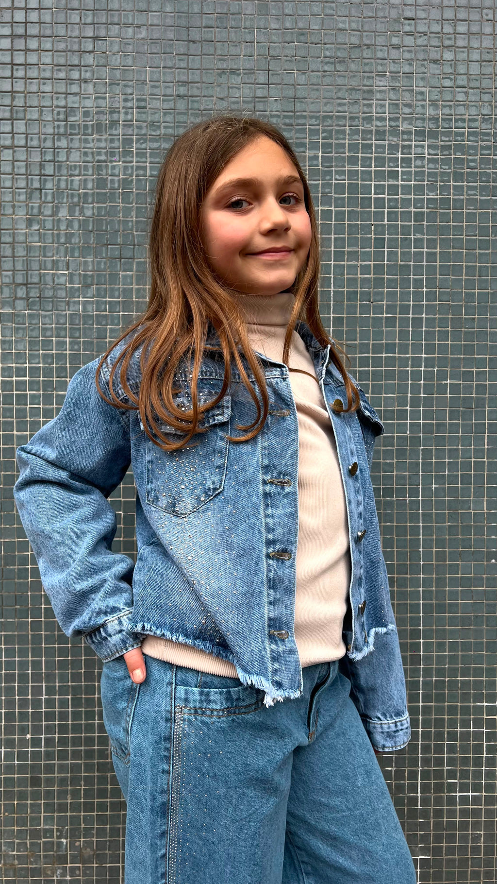 CAMPERA JEAN BRILLOS