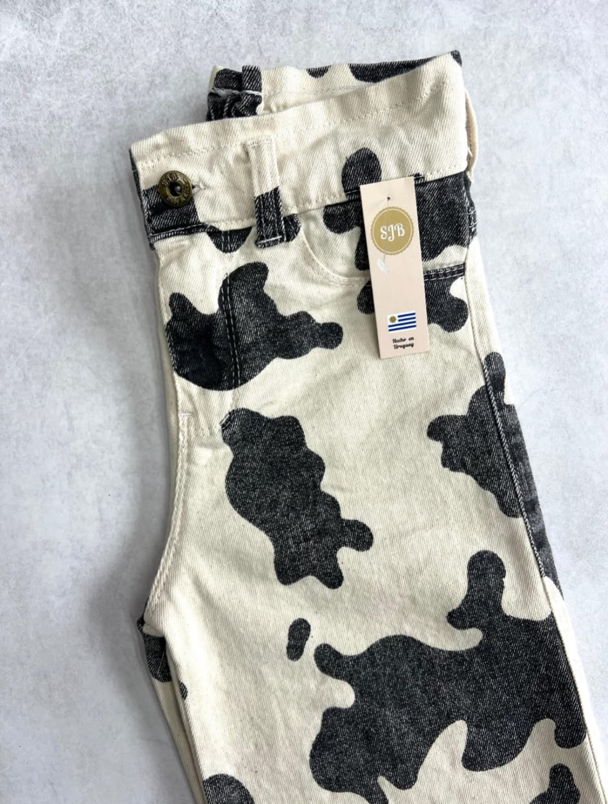 JEAN WIDE LEG COW