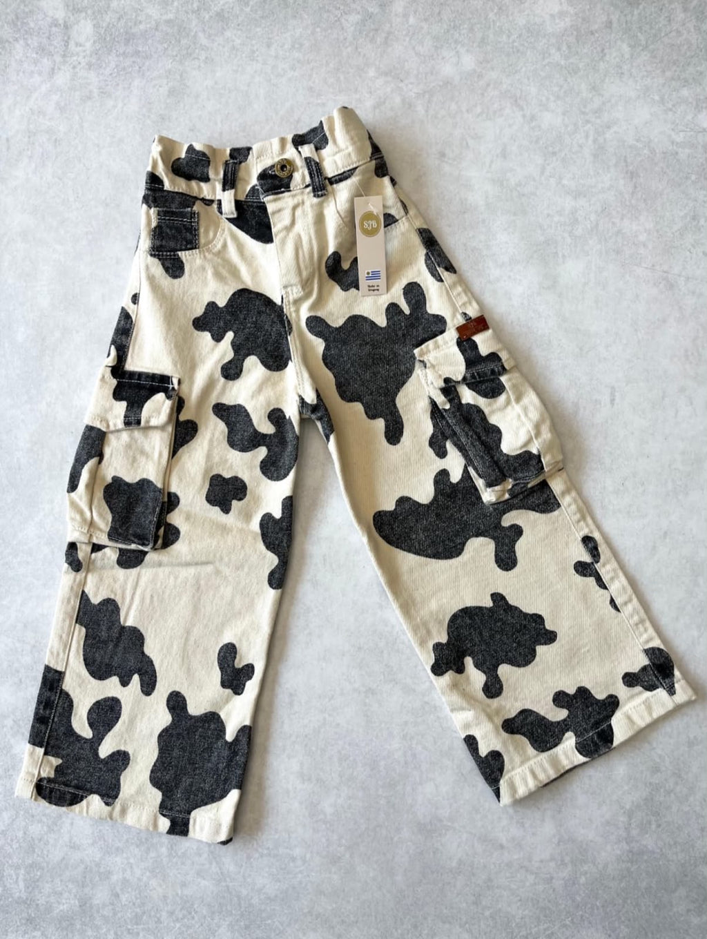 JEAN WIDE LEG CARGO COW