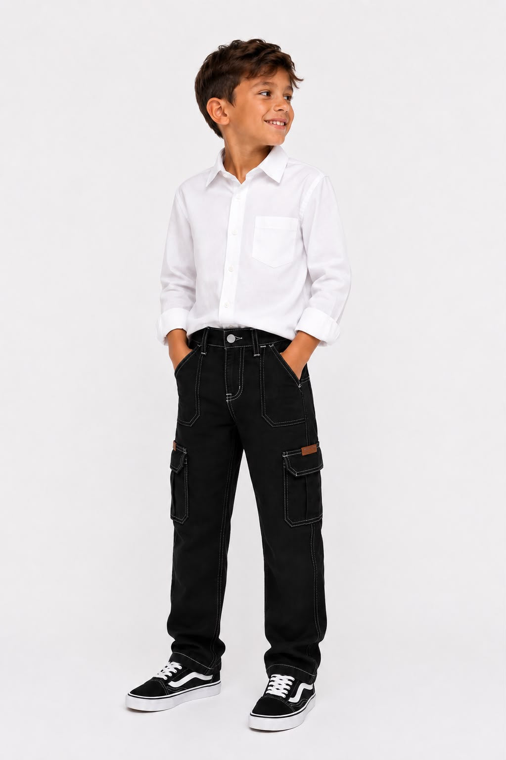 PANTALÓN CARGO GABARDINA COSTURAS