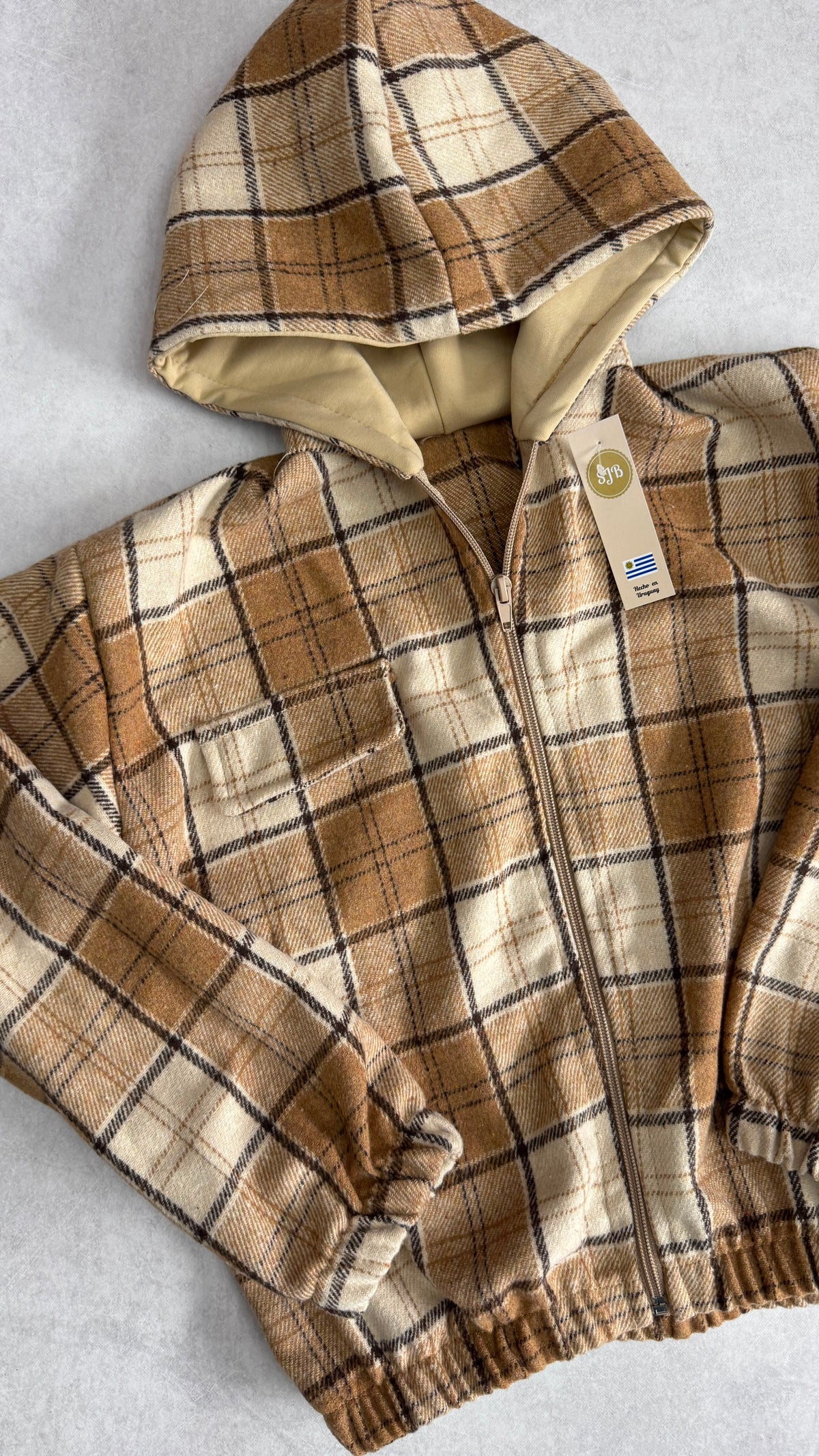 SOBRECAMISA ESCOCÉS CON CAPUCHA