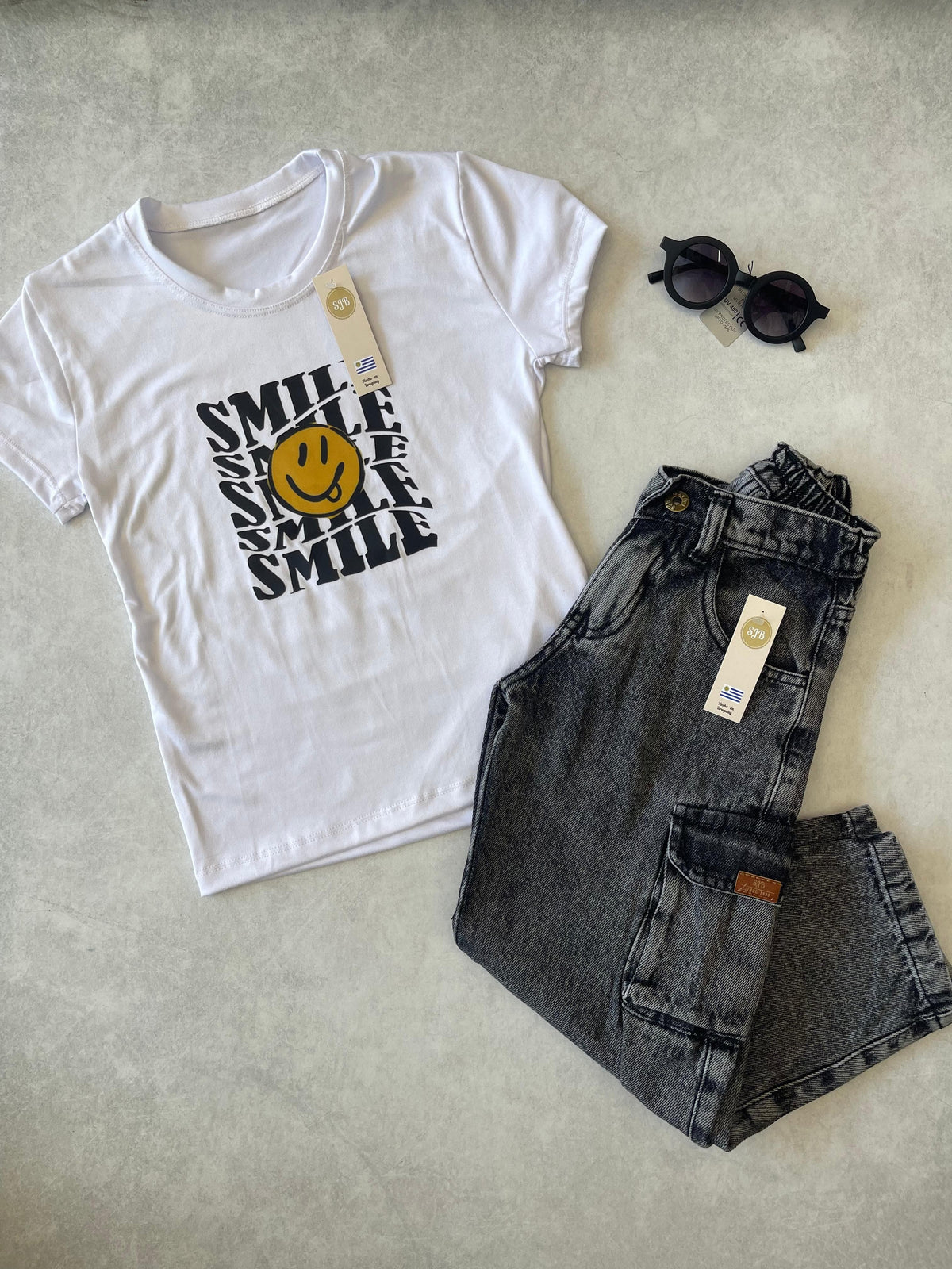 REMERA SMILE MANGA CORTA