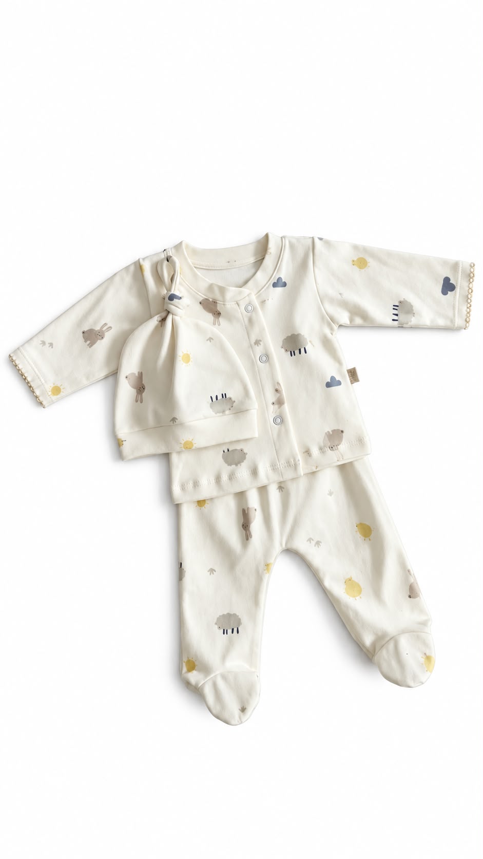 CONJUNTO 3 PIEZAS ESTAMPADO DE ALGODÓN