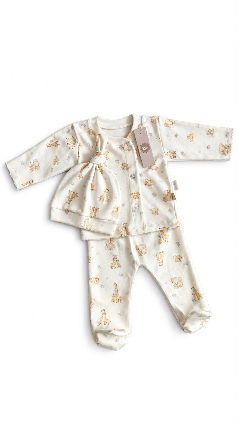 CONJUNTO 3 PIEZAS ESTAMPADO DE ALGODÓN