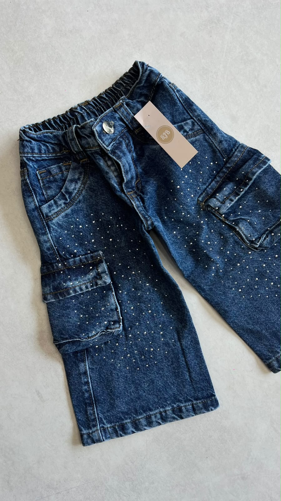 JEAN CARGO BRILLOS BABY