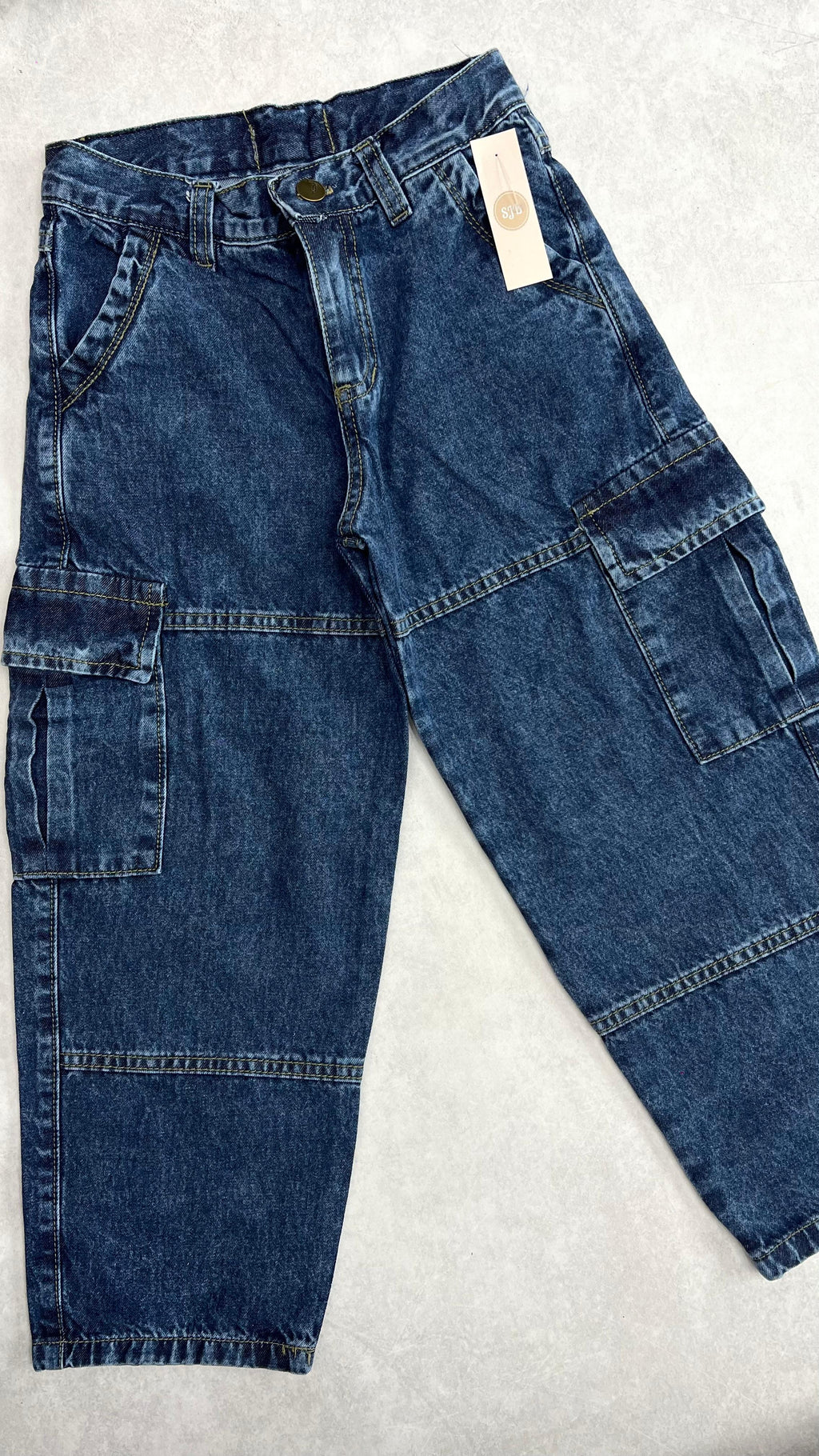 JEAN CARGO BAGGY COSTURAS