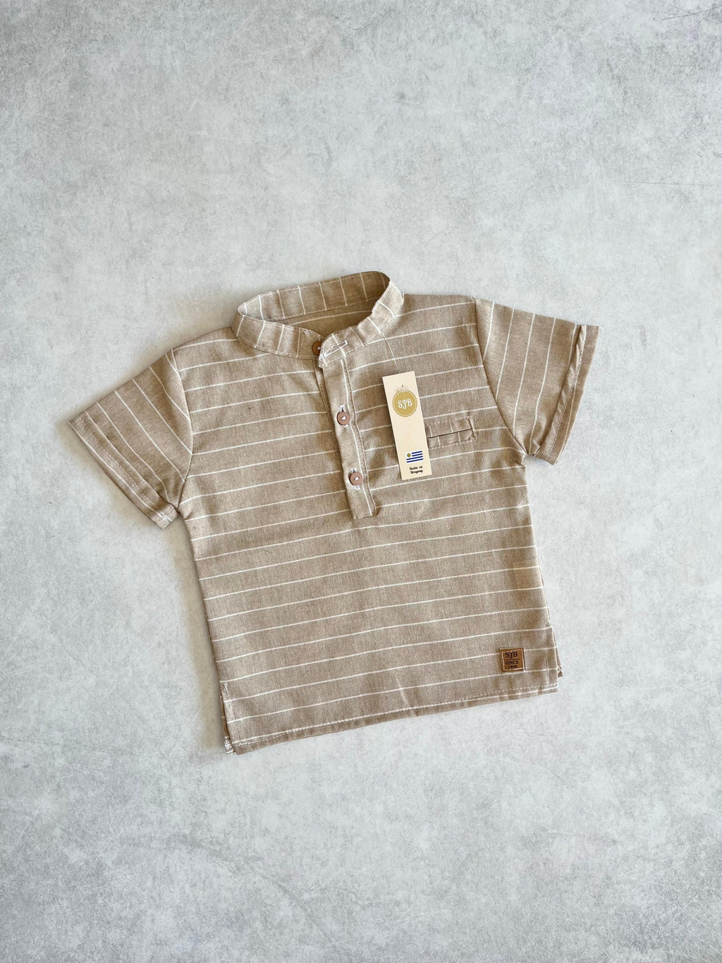 CAMISOLA RAYAS CUELLO MAO