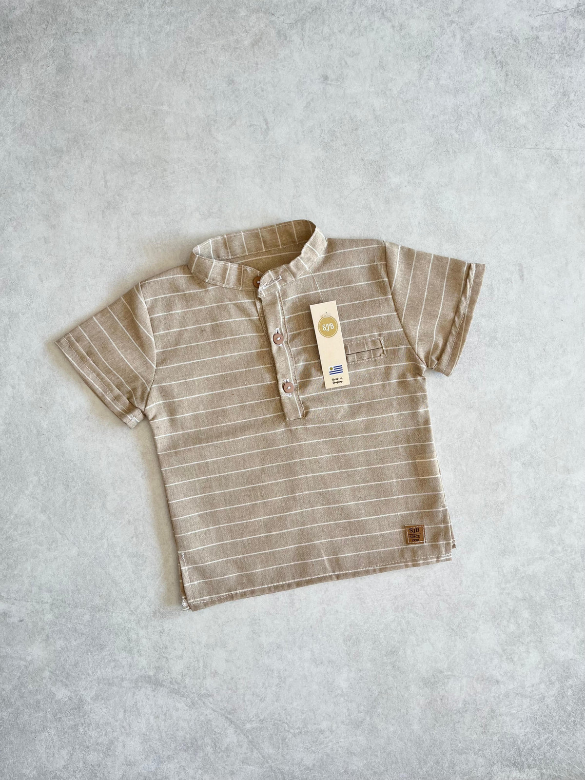 CAMISOLA RAYAS CUELLO MAO