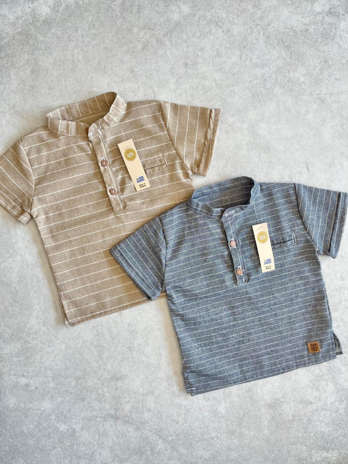 CAMISOLA RAYAS CUELLO MAO