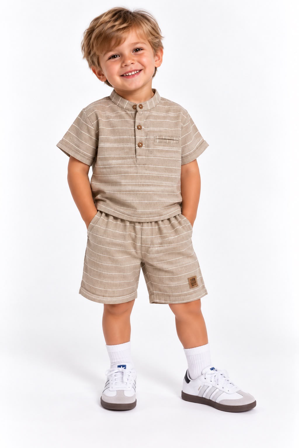 CAMISOLA RAYAS CUELLO MAO